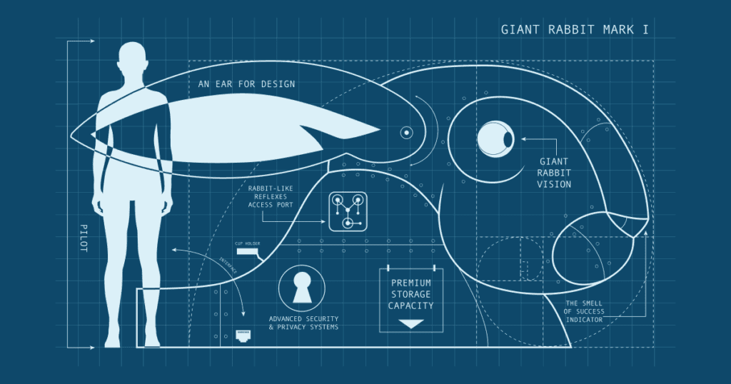 Giant Rabbit bunny blueprint