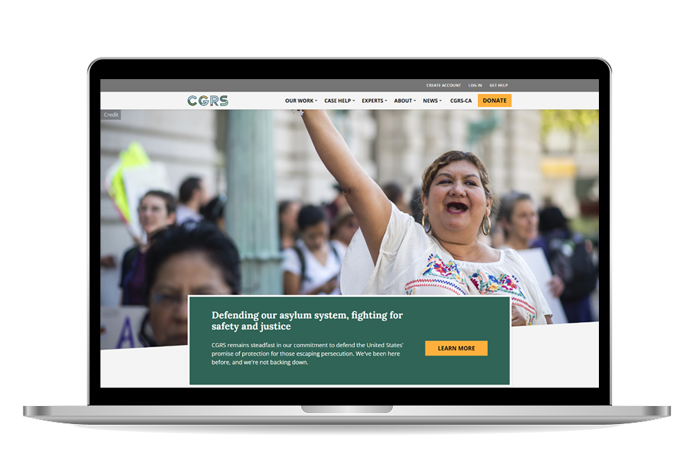 CGRS homepage mockup