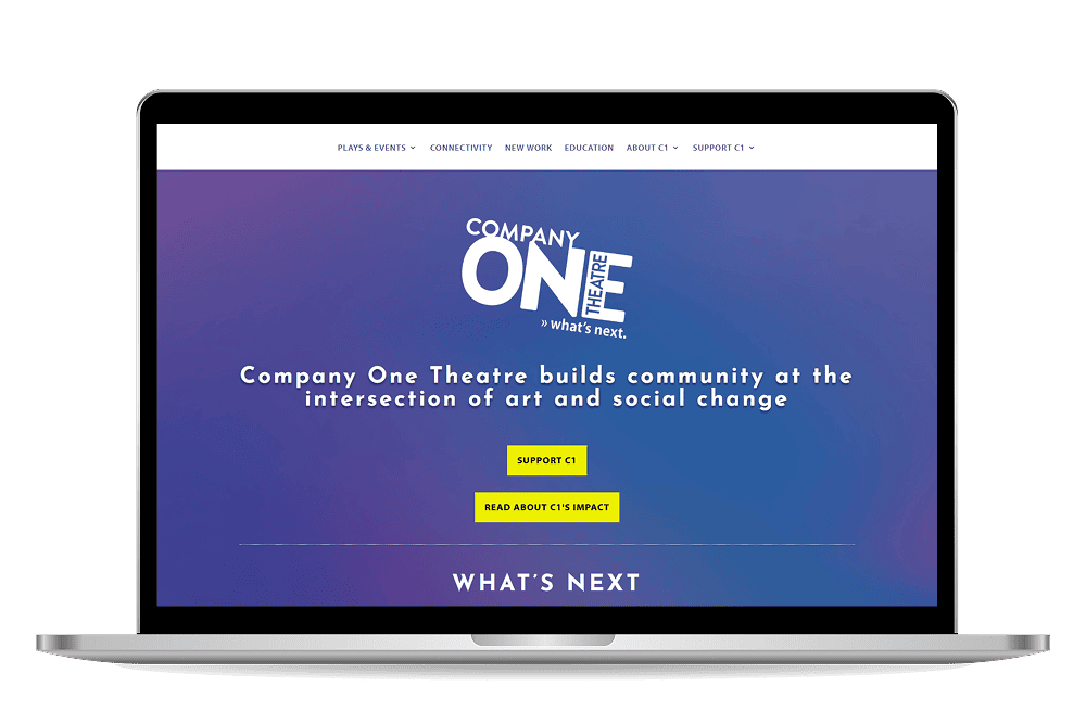 Company One Theatre homepage mockup