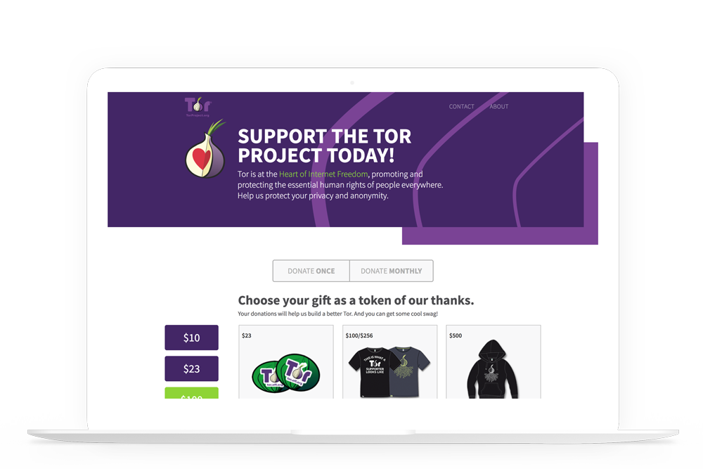 The TOR Project mockup
