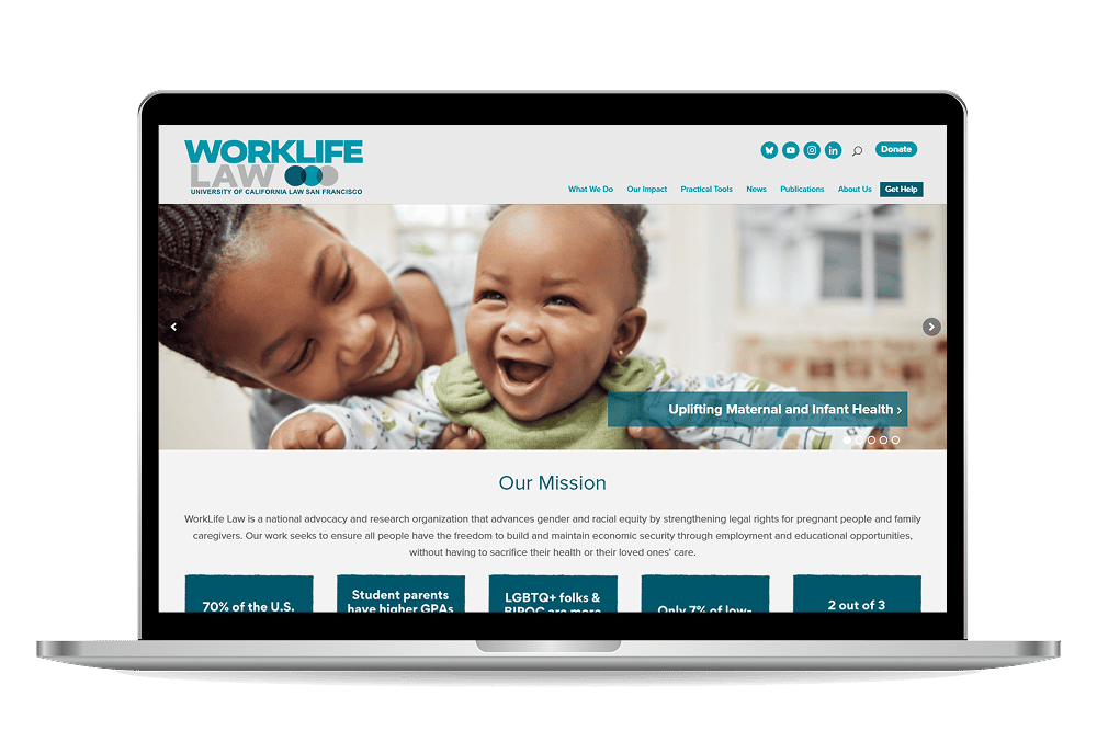 Center for WorkLife Law homepage mockup